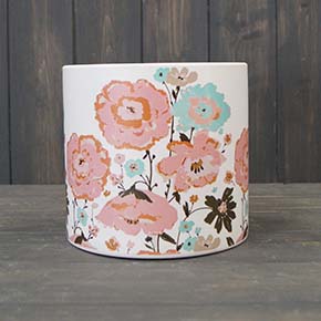 Large Watercolour Floral Pot (16cm) detail page